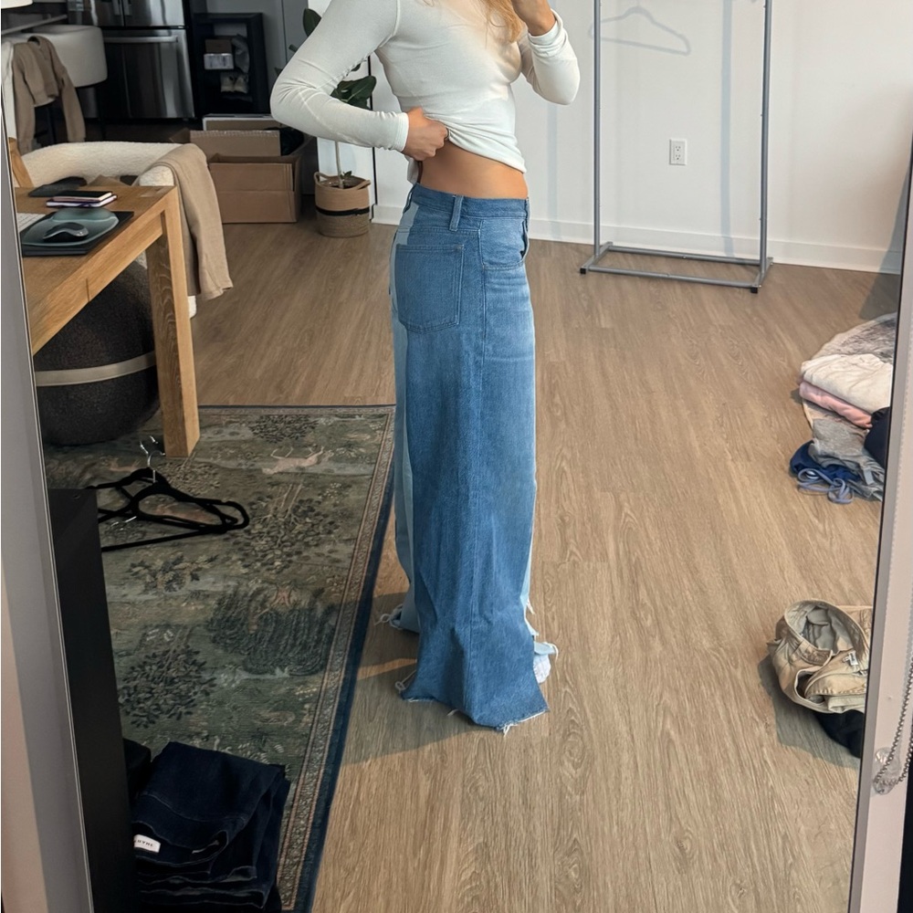 Frame two tone wide leg jeans - Picture 6 of 7